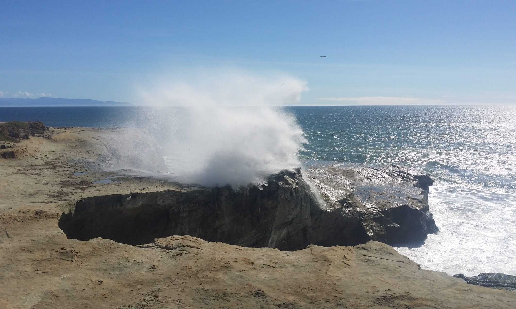 Santa Cruz Ocean Blow Hole by Richard Uzelac